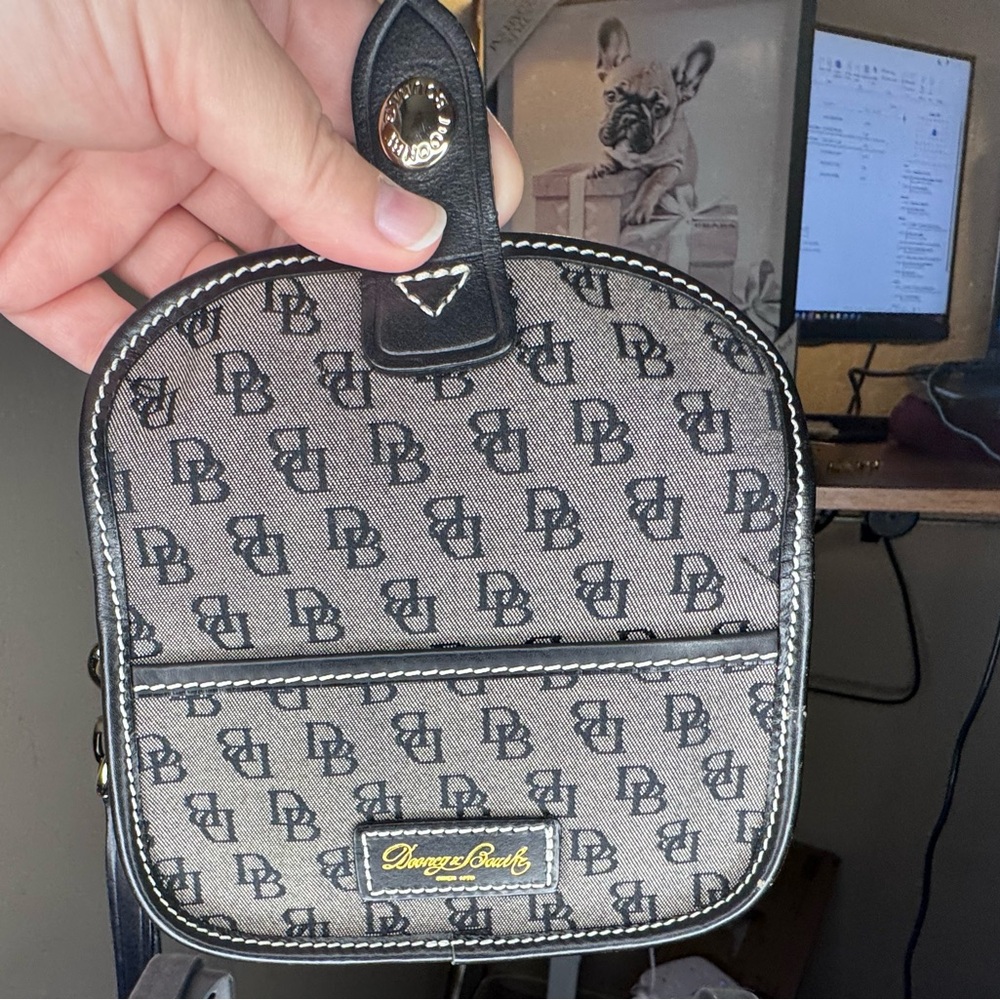 Dooney & Bourke 1998 Vintage USA Wristlet signature canvas & leather blue duck - Picture 6 of 17